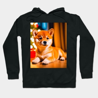 Shiba Inu Puppy by Christmas Gifts Hoodie